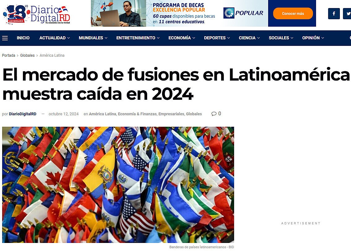 El mercado de fusiones en Latinoamrica muestra cada en 2024